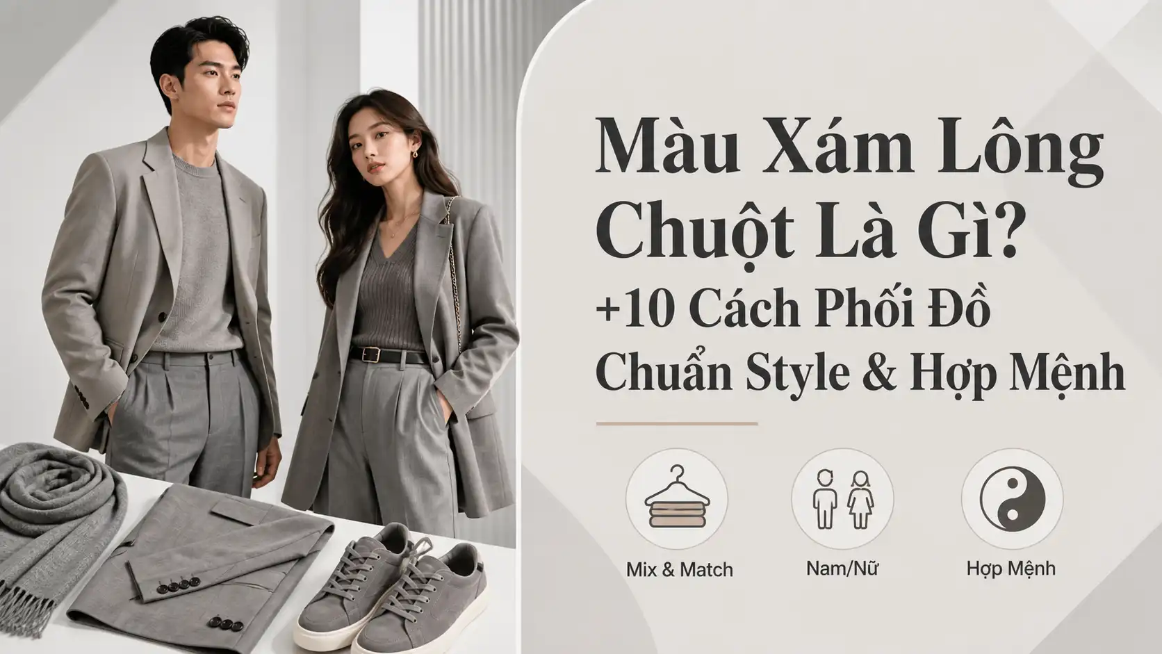 Màu Xám Lông Chuột Là Gì? Cách Phối Đồ Chuẩn Style Hợp Mệnh