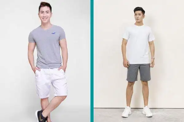 Phối màu xám cùng màu trắng cho nam
