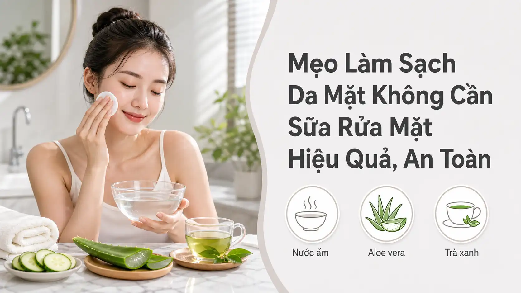 Cách Làm Sạch Da Mặt Không Cần Sữa Rửa Mặt An Toàn