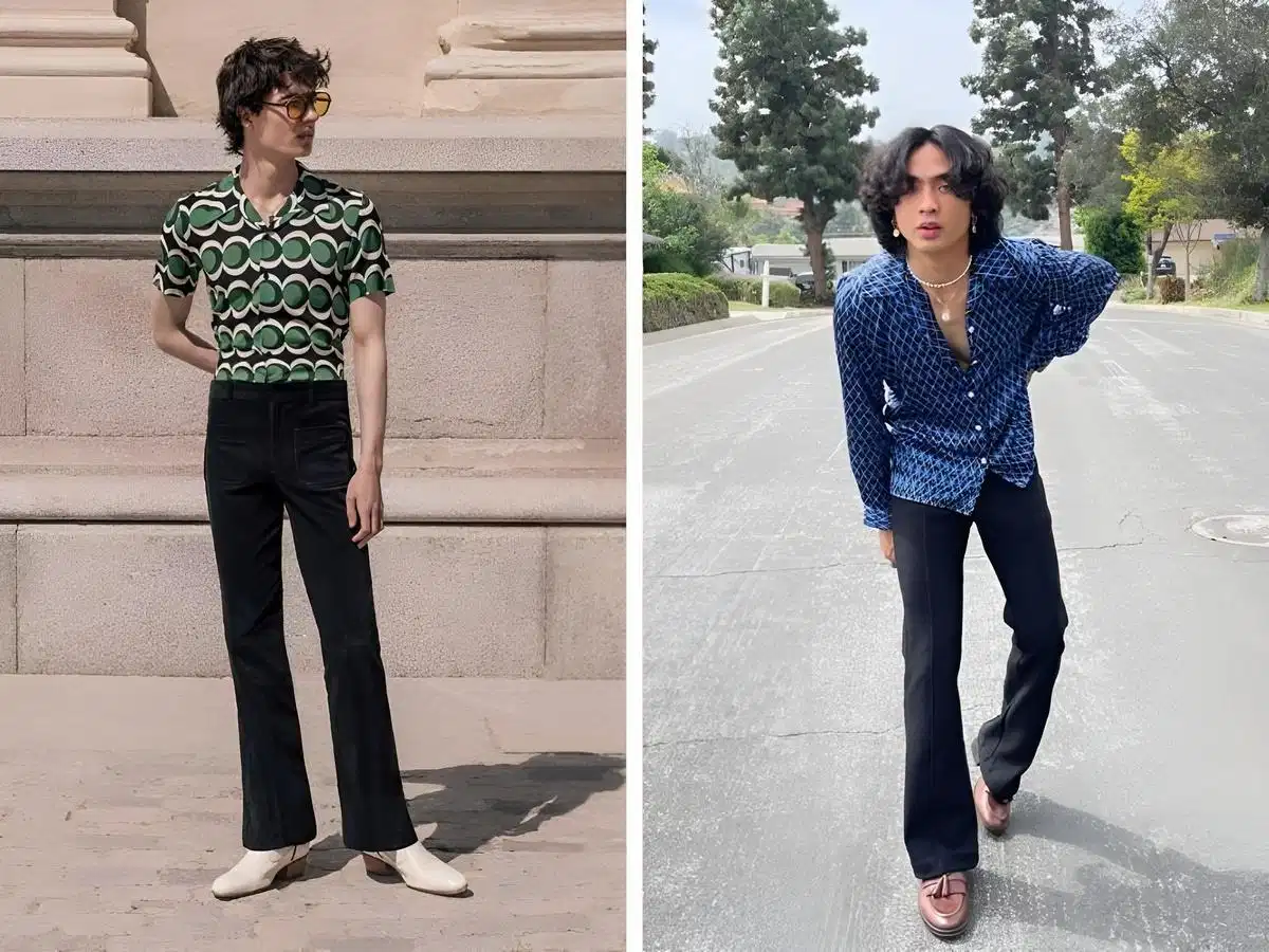 Chi tiết hoàn thiện set đồ quần jean ống loe Lưu ý kỹ thuật về độ dài gấu quần và cách đi kèm phụ kiện