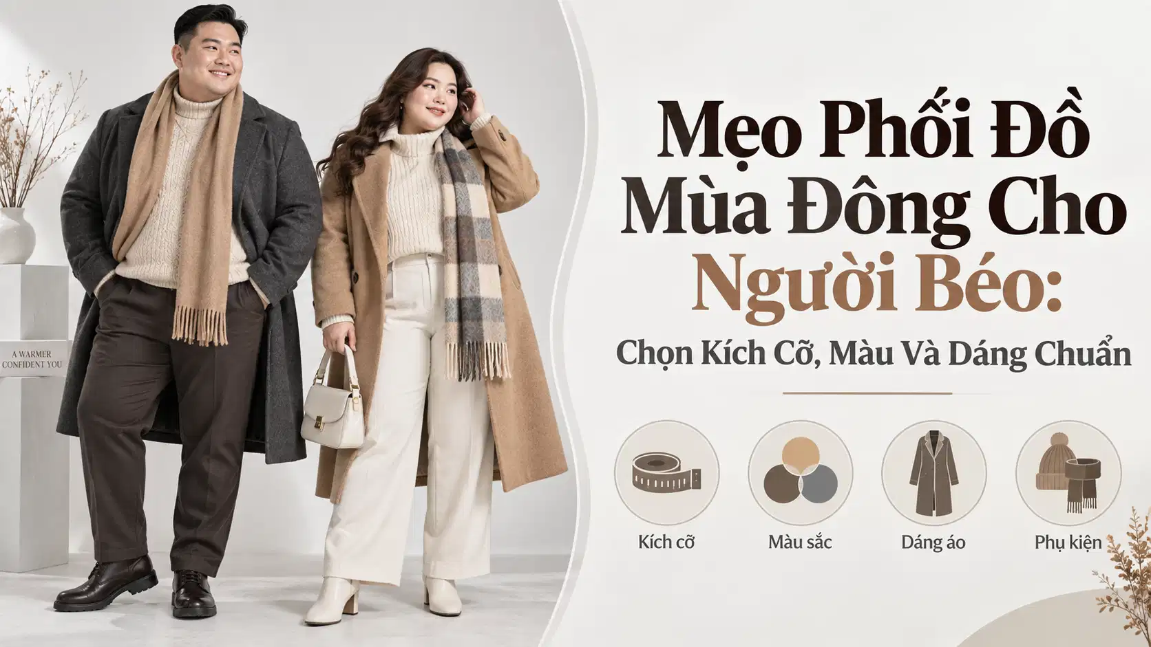 Mẹo Phối Đồ Mùa Đông Cho Người Béo: Chọn Kích Cỡ, Màu Và Dáng Chuẩn