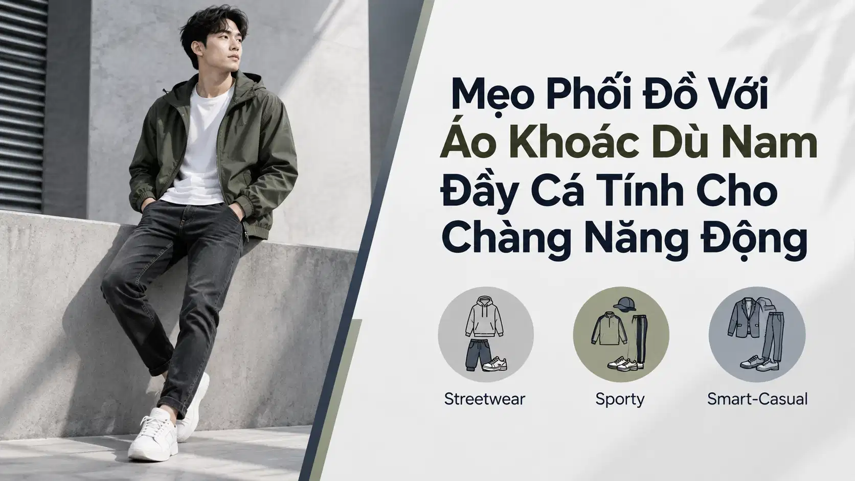 Mẹo Phối Đồ Với Áo Khoác Dù Nam Đầy Cá Tính Cho Chàng Năng Động