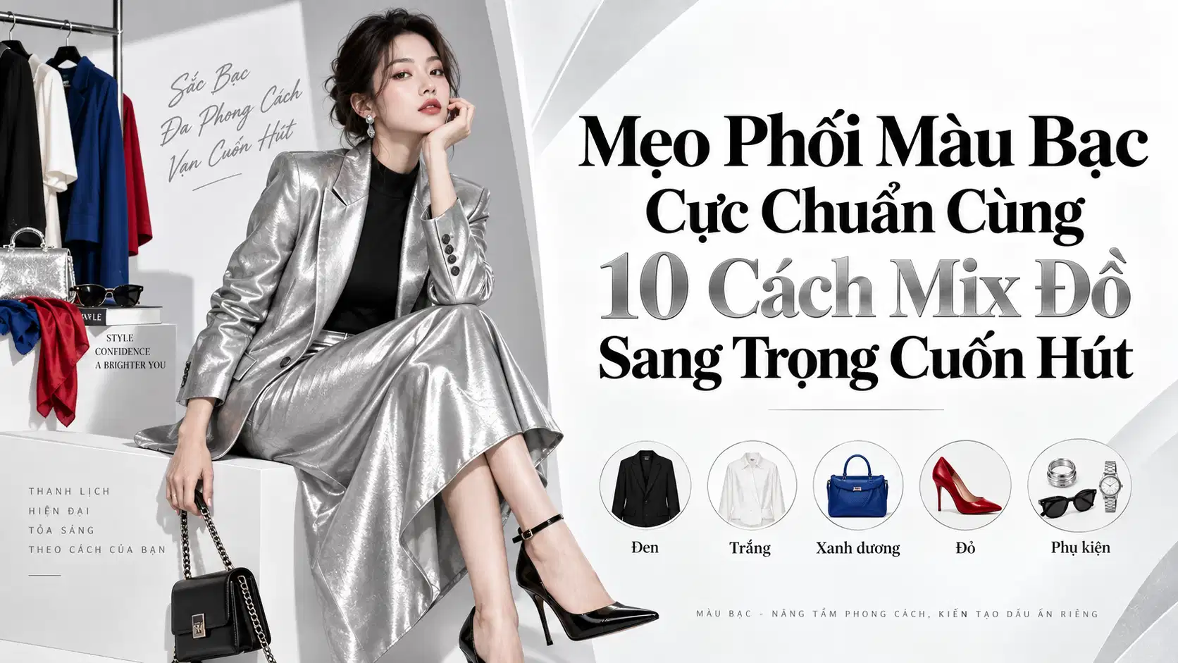 Mẹo Phối Màu Bạc Cực Chuẩn Cùng 10 Cách Mix Đồ Sang Trọng Cuốn Hút
