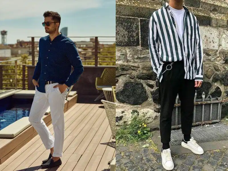 Sơ vin một bên vạt áo sơ mi bất đối xứng phong cách cá tính