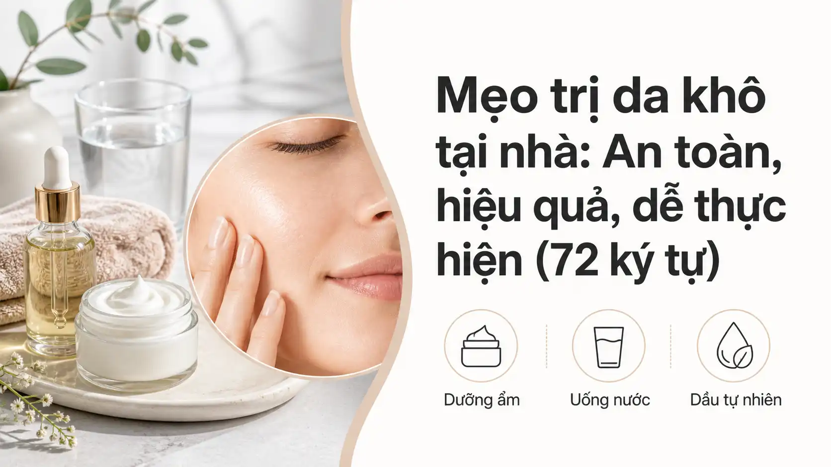 Mẹo trị da khô tại nhà an toàn và hiệu quả nhất