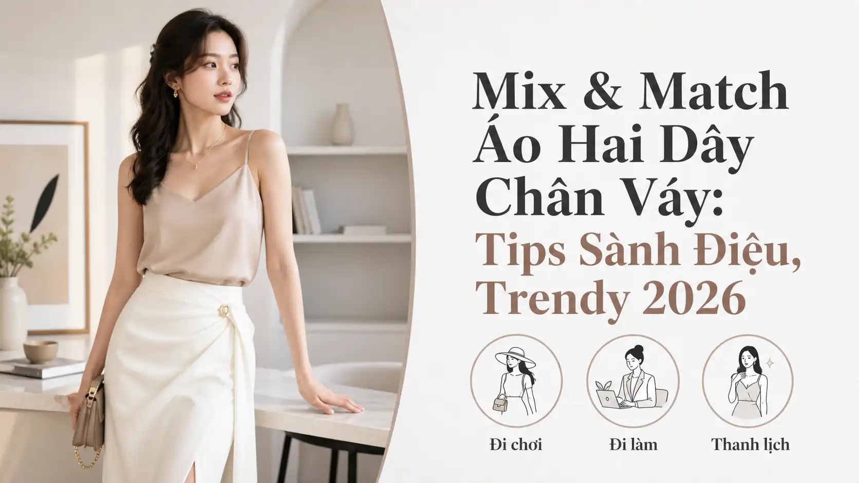 Mix & Match Áo Hai Dây Với Chân Váy: Tips Phối Đồ Trendy