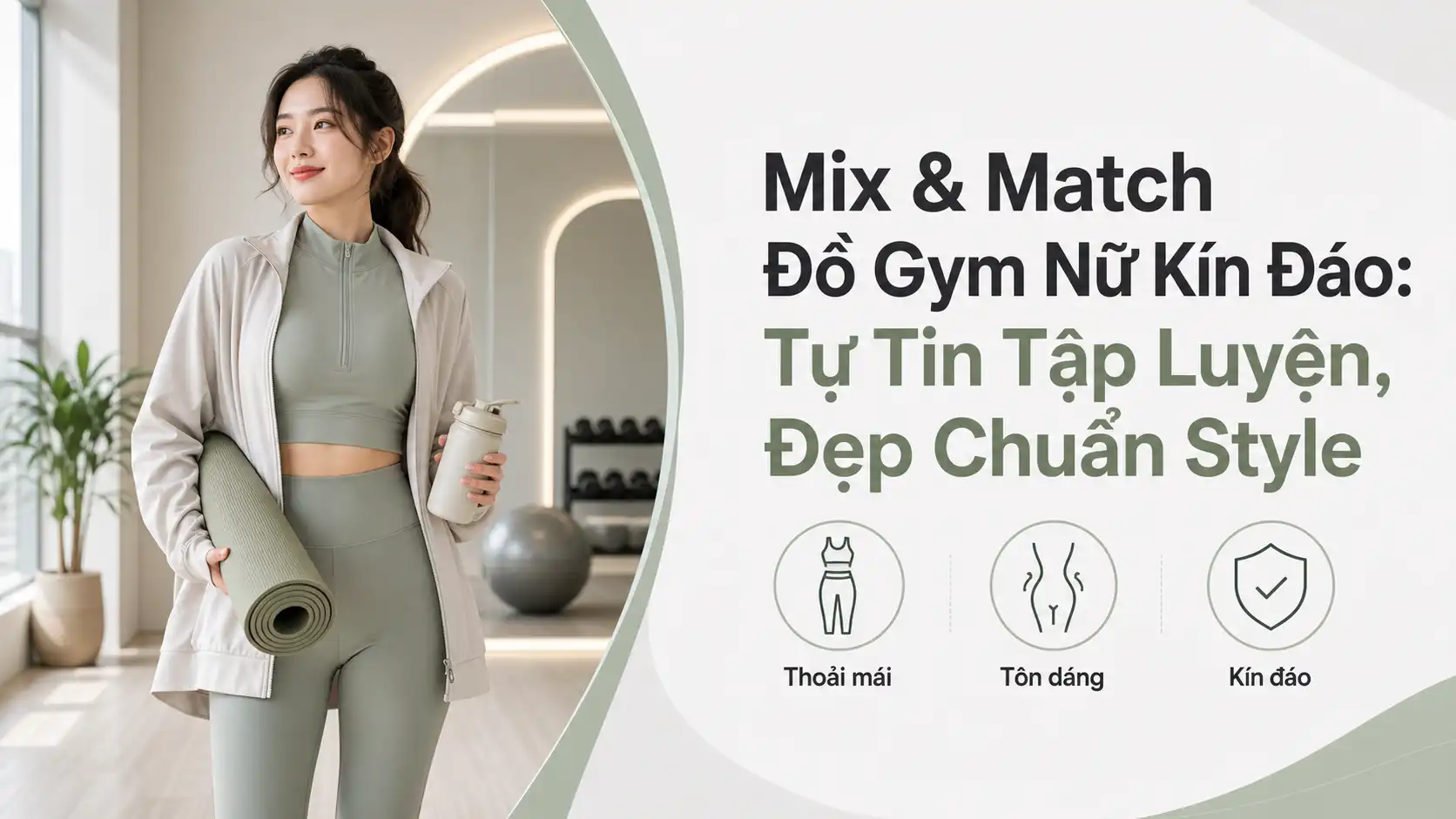Mix & Match Đồ Gym Nữ Kín Đáo: Tự Tin Tập Luyện Đúng Style