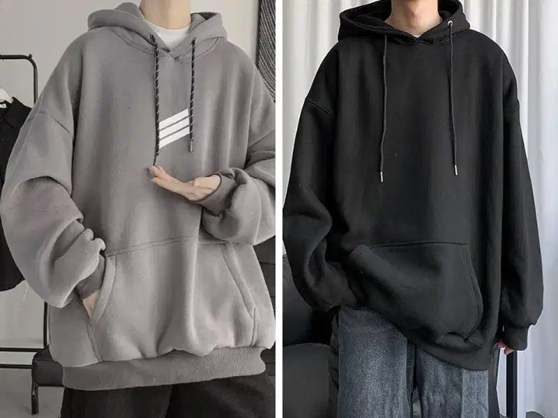 Áo hoodie basic Áo hoodie nam trơn màu ấm áp