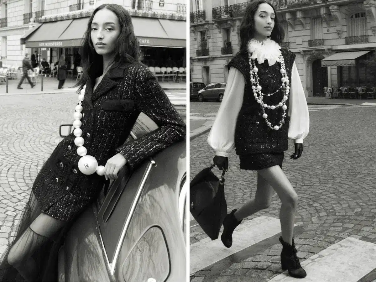 Mona Tougaard trong các thiết kế thuộc bộ sưu tập CHANEL Thu Đông Mona Tougaard trong các thiết kế thuộc bộ sưu tập CHANEL Thu Đông