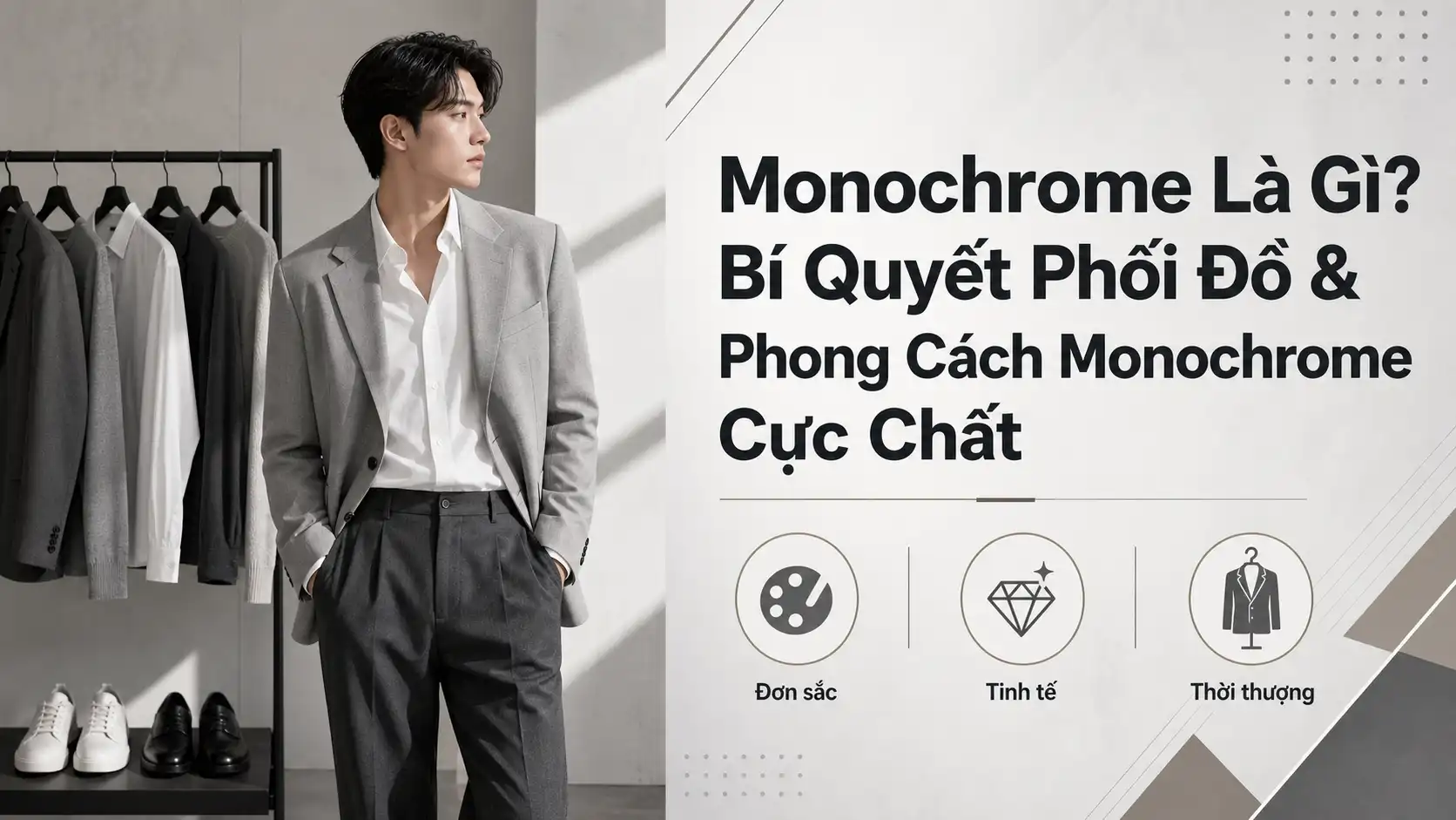 Monochrome Là Gì? Cách Phối Đồ Monochrome Cực Chất