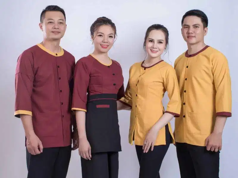 Âu phục lễ tân màu trung tính hiện đại Bộ vest đồng phục lễ tân tone màu pastel nhẹ nhàng sang trọng