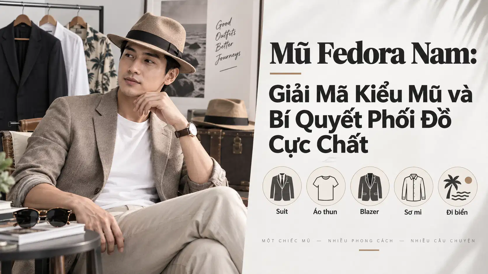 Mũ Fedora Nam: Giải Mã Kiểu Mũ và Bí Quyết Phối Đồ Cực Chất