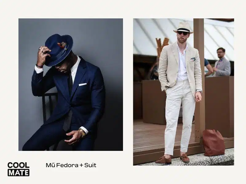 Mũ Fedora + suit Mũ Fedora + suit