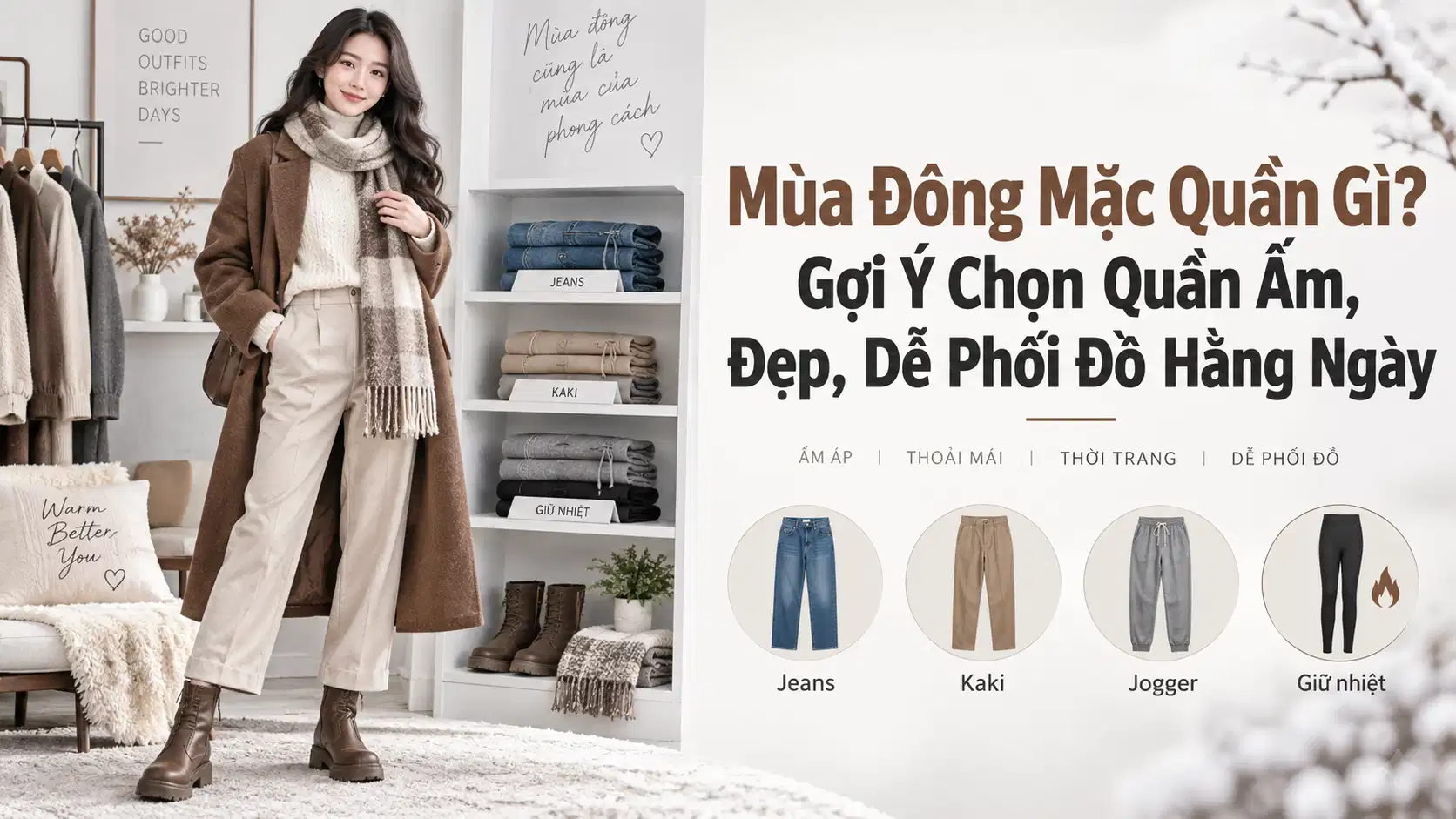 Mùa Đông Mặc Quần Gì? Gợi Ý Chọn Quần Ấm, Đẹp, Dễ Phối Đồ Hằng Ngày