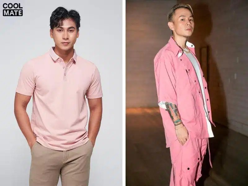 Thời trang nam giới ứng dụng màu hồng pastel theo phong cách đĩnh đạc và lịch lãm