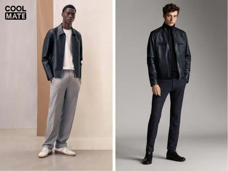 Áo turtleneck phối cùng blazer lịch lãm