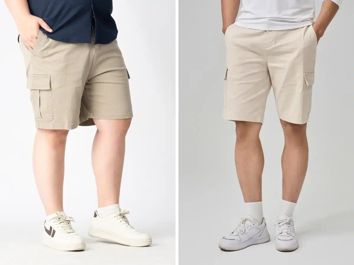 Nên chọn các quần short nam big size có dáng suông để che khuyết điểm Nên chọn các quần short nam big size có dáng suông để che khuyết điểm
