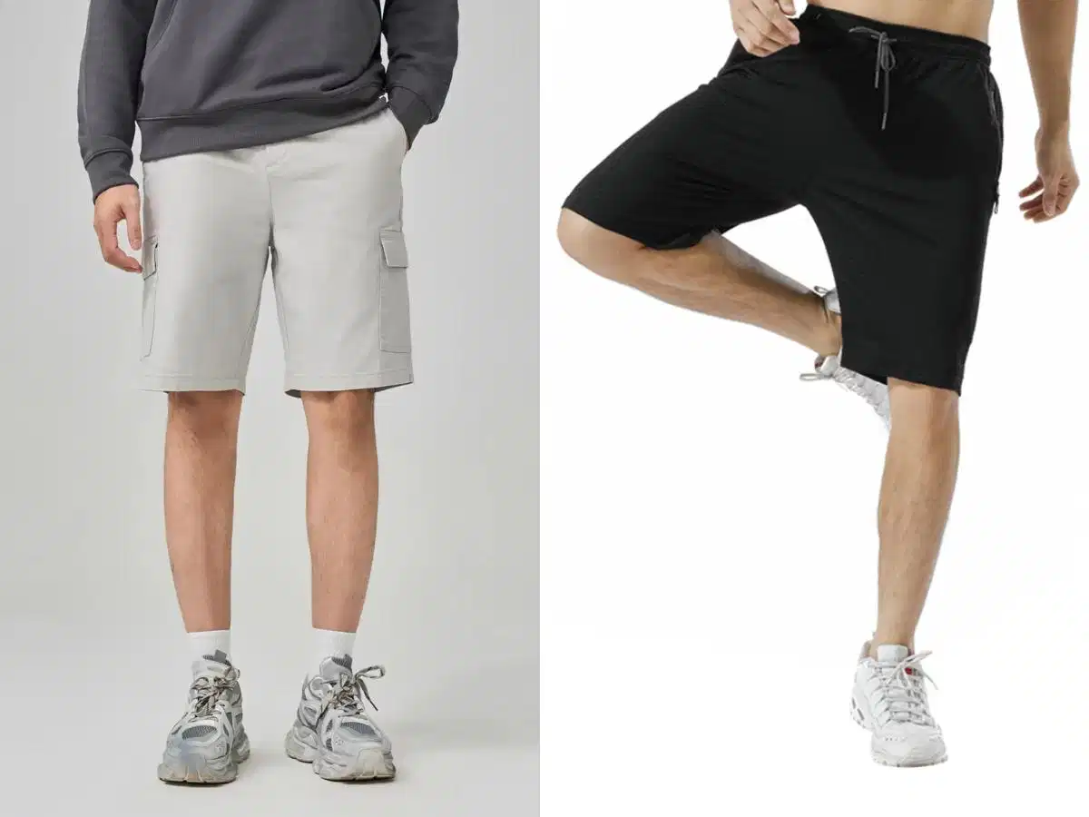 Nên ưu tiên độ dài quần short ngang gối để trông đôi chân cao ráo hơn Nên ưu tiên độ dài quần short ngang gối để trông đôi chân cao ráo hơn