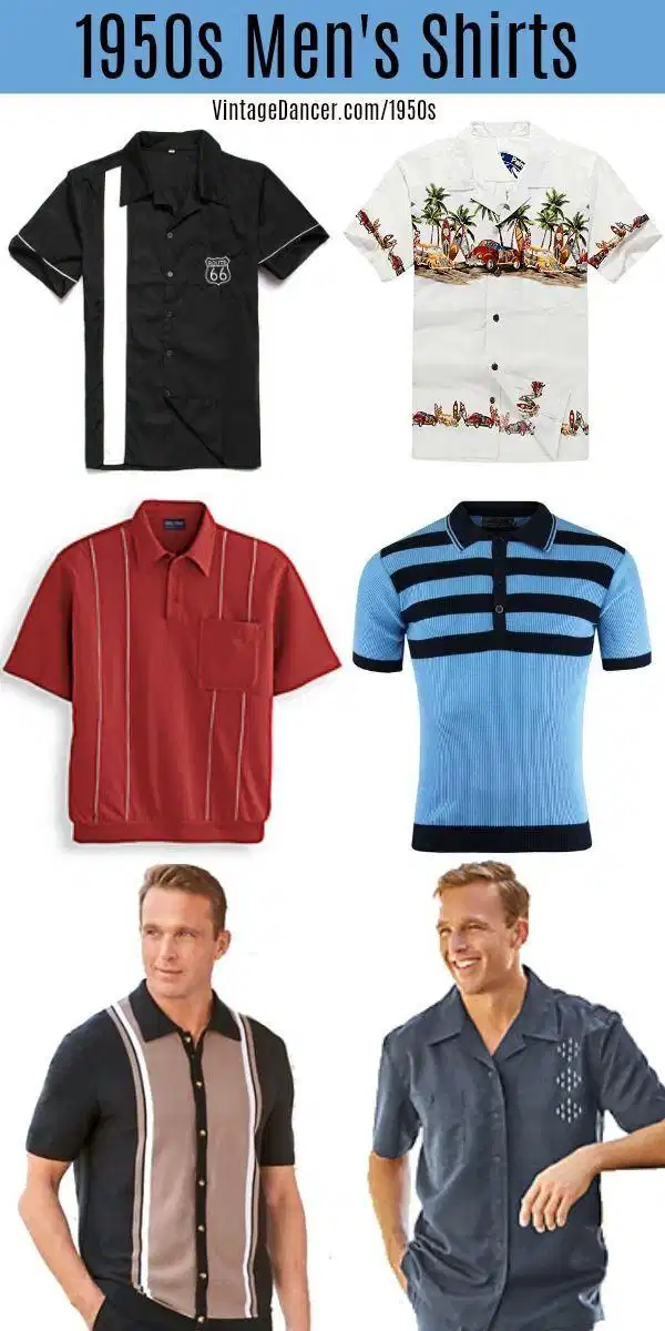 Áo polo dệt kim phong cách retro thập niên 50