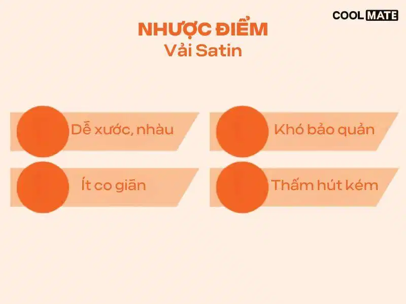 nhược điểm vải satin nhược điểm vải satin