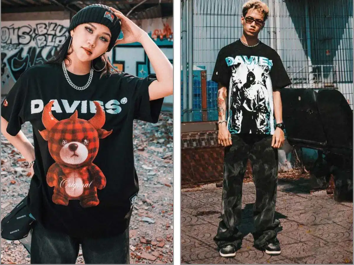 Streetwear Davies Áo thun đồ họa phong cách đường phố từ Davies
