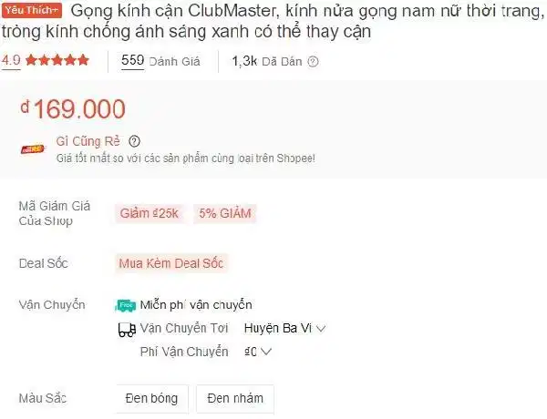 Mẫu gọng kính cận Clubmaster phổ biến trên Shopee Mẫu gọng kính cận Clubmaster phổ biến trên Shopee