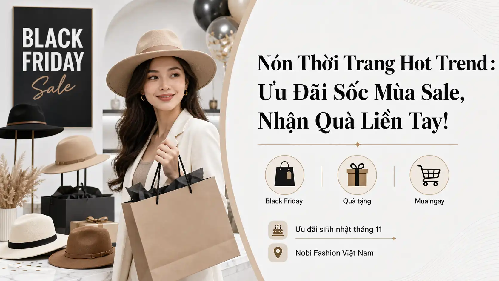 Nón Thời Trang Hot Trend - Sale Ưu Đãi, Nhận Quà Hấp Dẫn