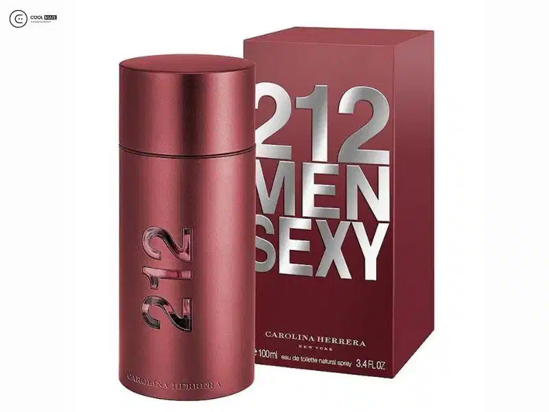 Chai nước hoa Carolina Herrera 212 Sexy Men màu nâu đỏ ánh kim