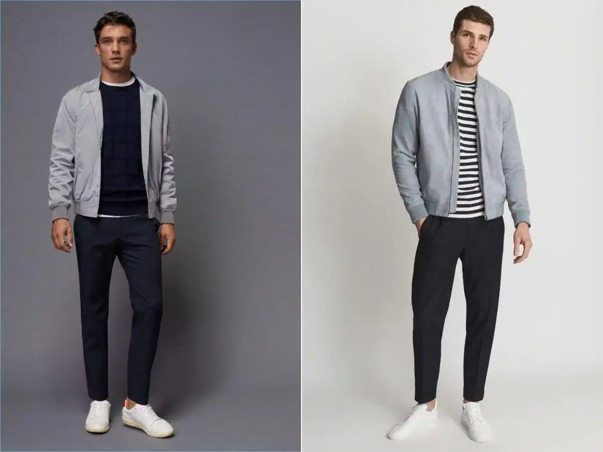 Phong cách năng động cho người gầy cao Sweatshirt bo gấu tạo độ phồng cho thân trên