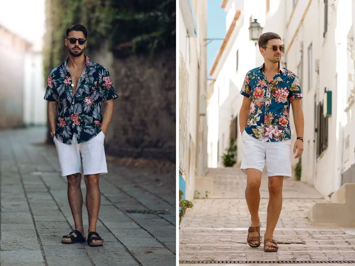 Phối sơ mi Hawaii với quần short cho phong cách mùa hè