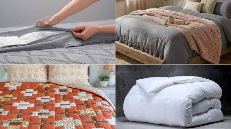 So sánh quilt, comforter, duvet và bedspread