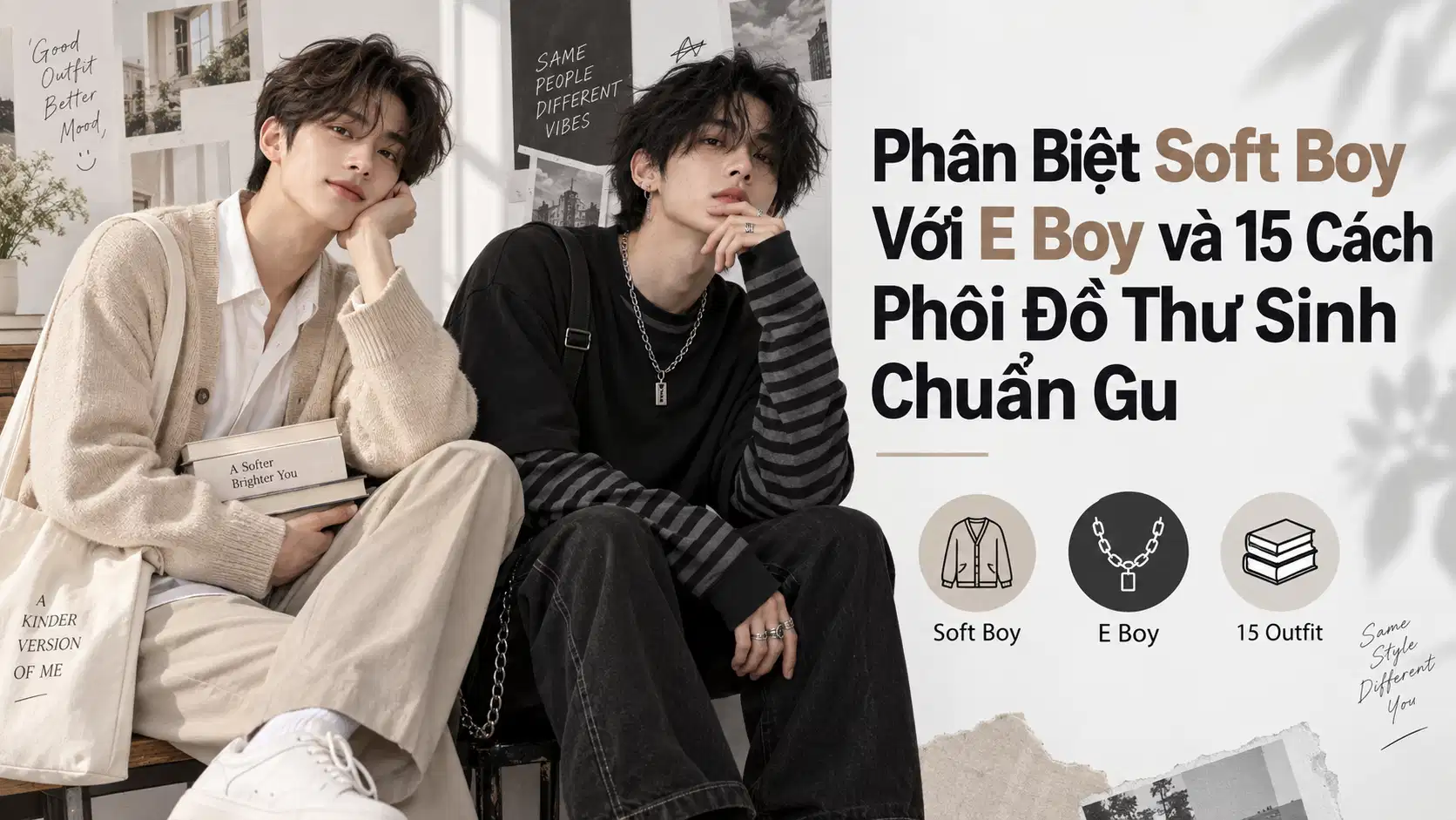 Phân Biệt Soft Boy Với E Boy và 15 Cách Phối Đồ Thư Sinh Chuẩn Gu