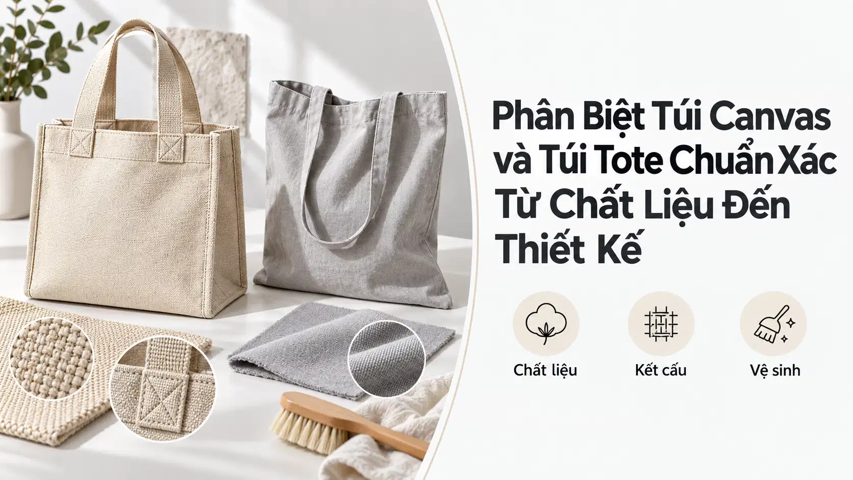 Phân Biệt Túi Canvas và Túi Tote Chuẩn Xác Từ Chất Liệu Đến Thiết Kế