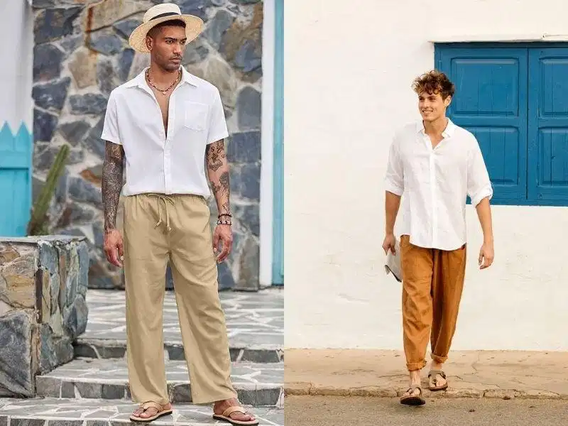 Phối áo đũi nam với quần baggy Áo đũi nam kết hợp cùng quần baggy theo phong cách Hàn Quốc