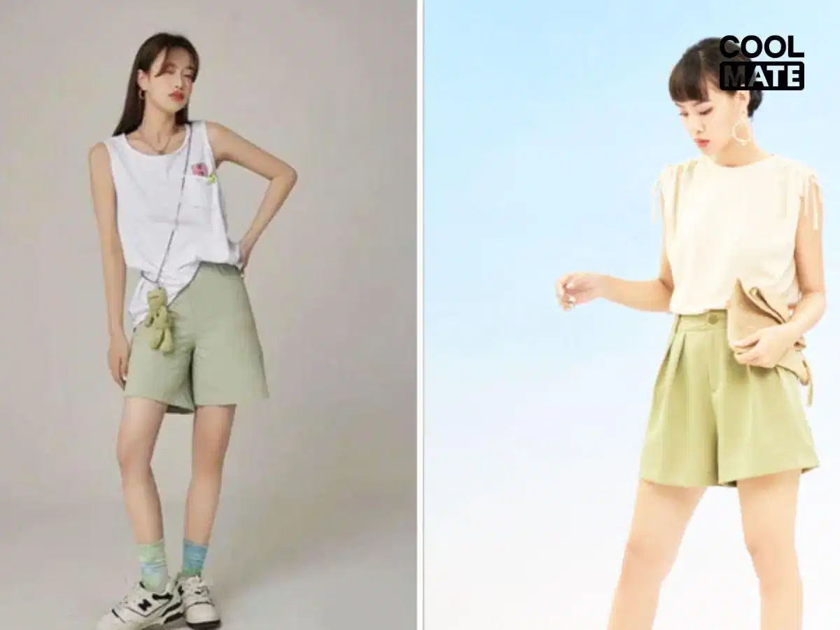 Phối áo singlet nữ với jeans, quần short hoặc chân váy và sneaker Phối áo singlet nữ với jeans, quần short hoặc chân váy và sneaker