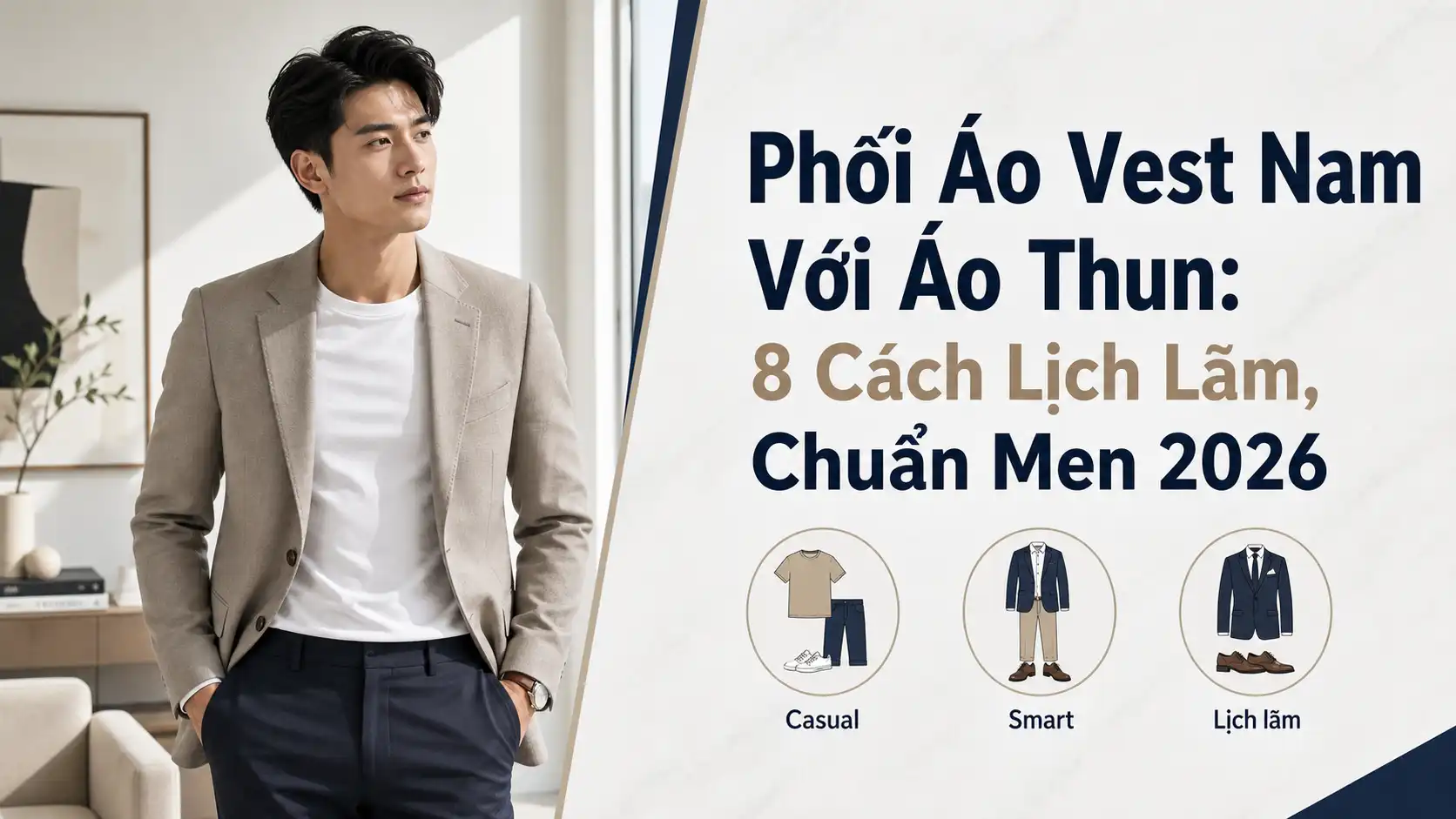 Phối Áo Vest Nam Với Áo Thun: 8 Cách Lịch Lãm Chuẩn Men