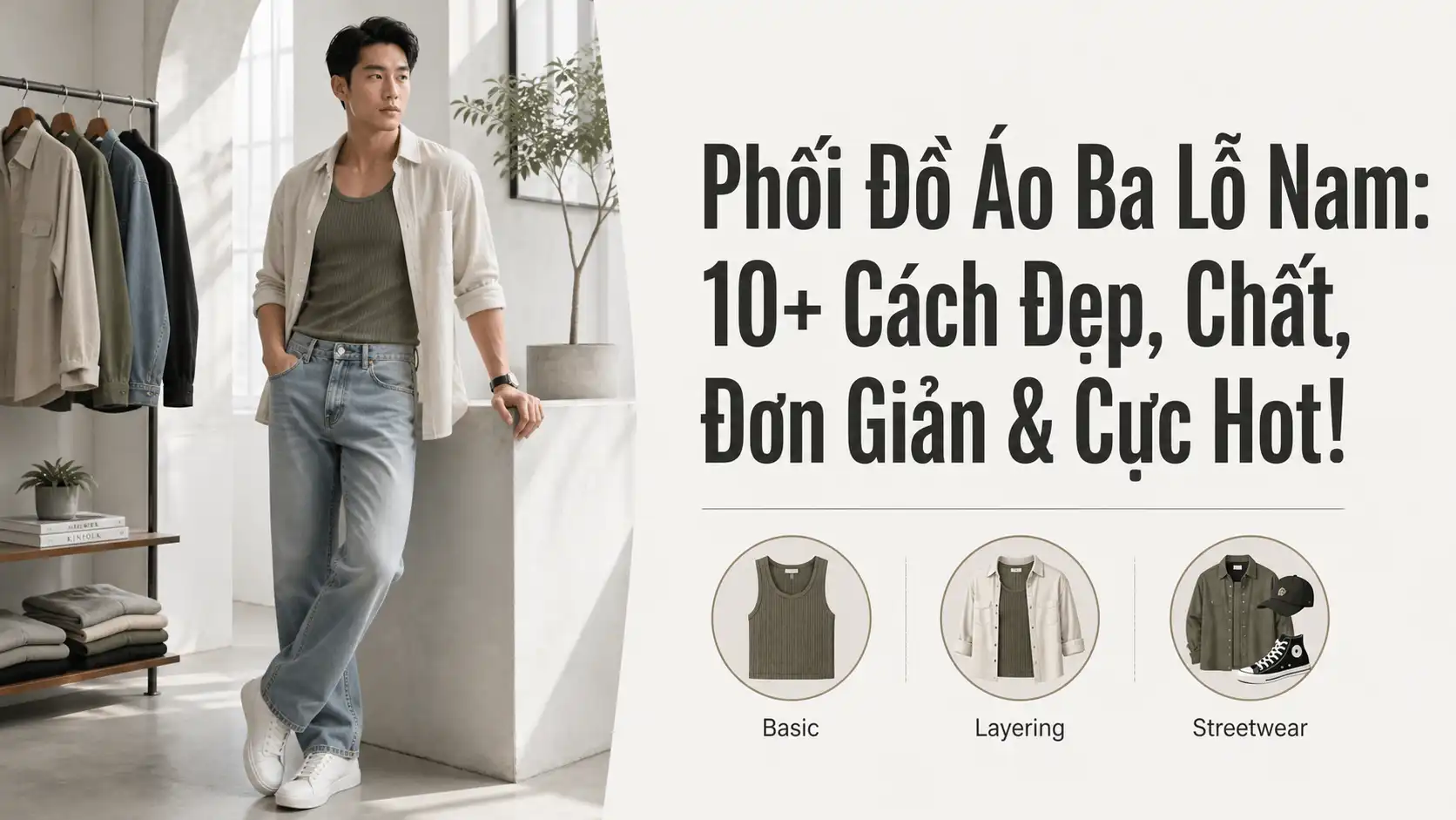 Phối Đồ Áo Ba Lỗ Nam Đẹp, Chất & Đơn Giản Cực Hot