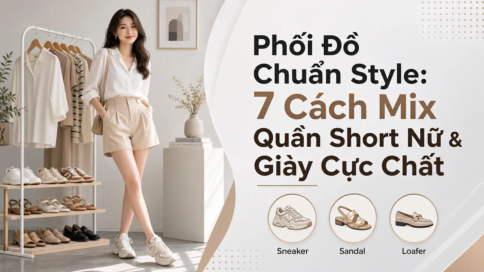 7 Cách Phối Quần Short Nữ Với Giày Chuẩn Style Nhất