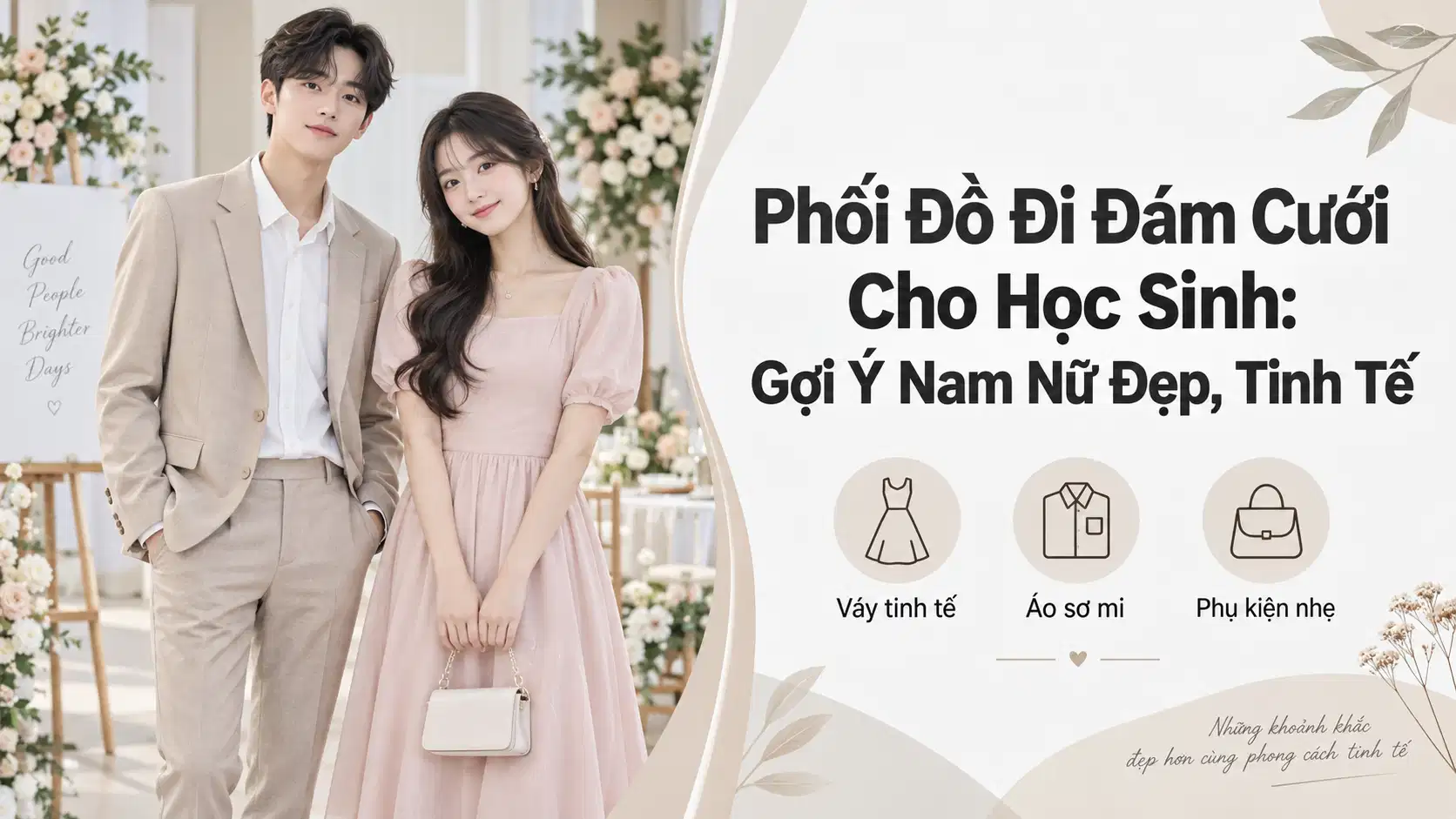 Phối Đồ Đi Đám Cưới Cho Học Sinh: Gợi Ý Nam Nữ Đẹp, Tinh Tế