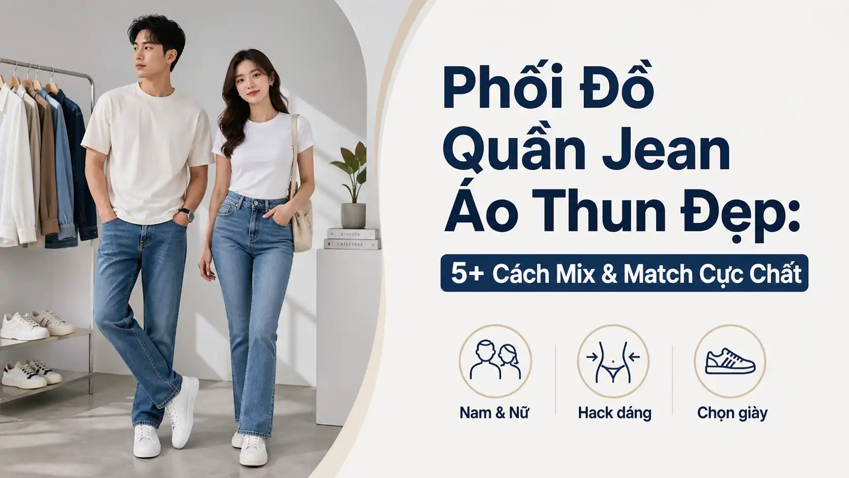 Phối Đồ Quần Jean Áo Thun Đẹp: 5 Cách Mix & Match Cực Chất