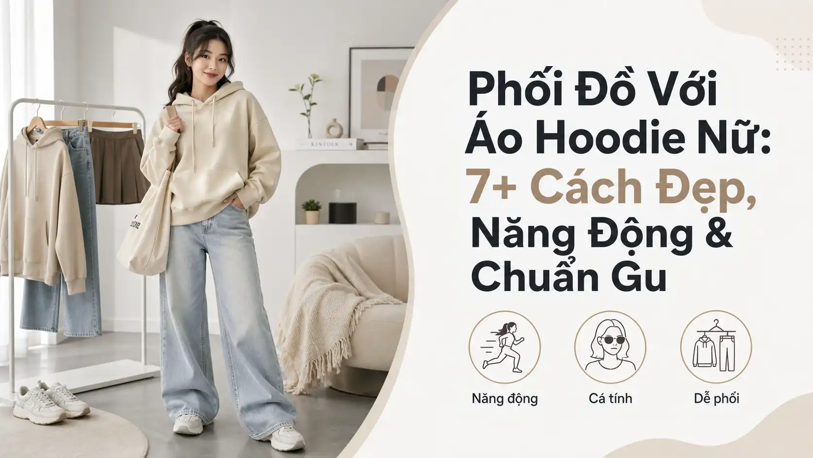 Phối Đồ Với Áo Hoodie Nữ: 7 Cách Đẹp & Năng Động Nhất