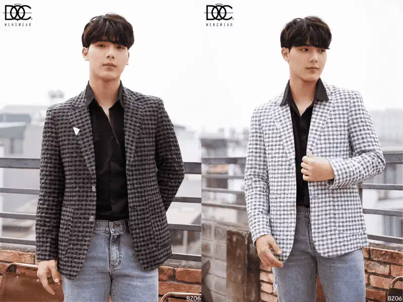 Áo blazer phối quần jeans năng động