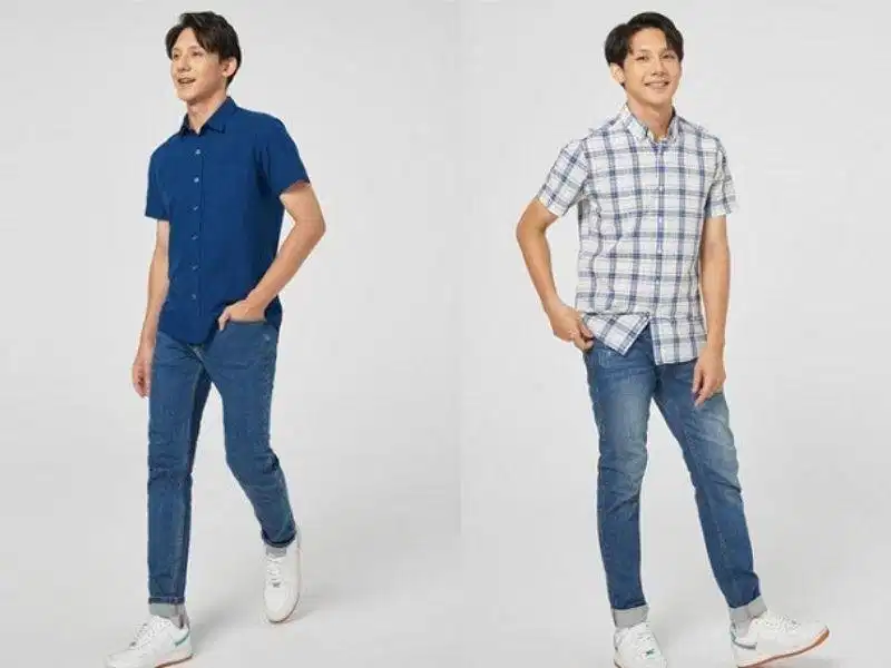 Phối đồ với áo sơ mi tay ngắn nam và quần jean Phối đồ với áo sơ mi tay ngắn nam và quần jean
