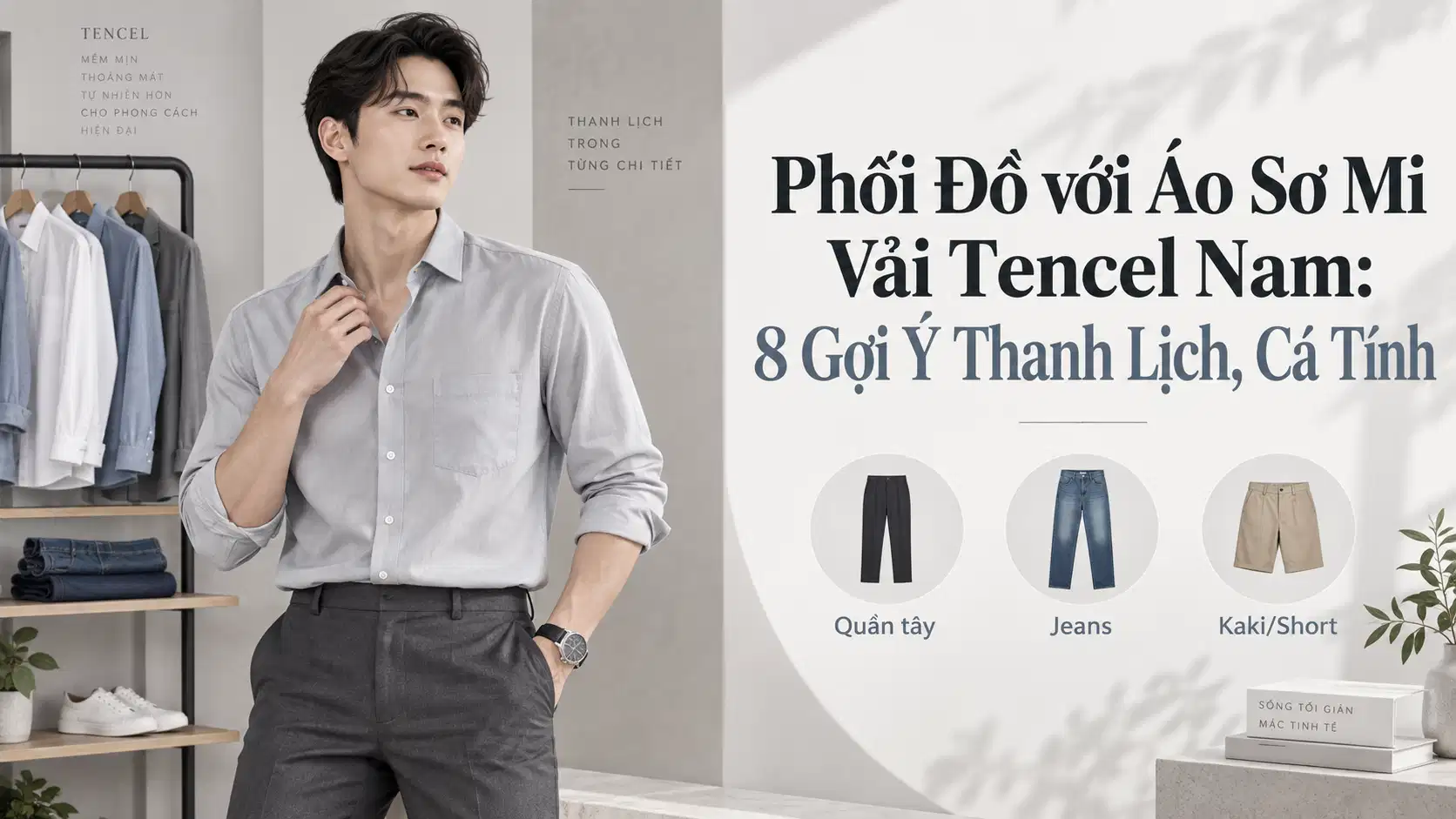 Phối Đồ với Áo Sơ Mi Vải Tencel Nam: 8 Gợi Ý Thanh Lịch, Cá Tính