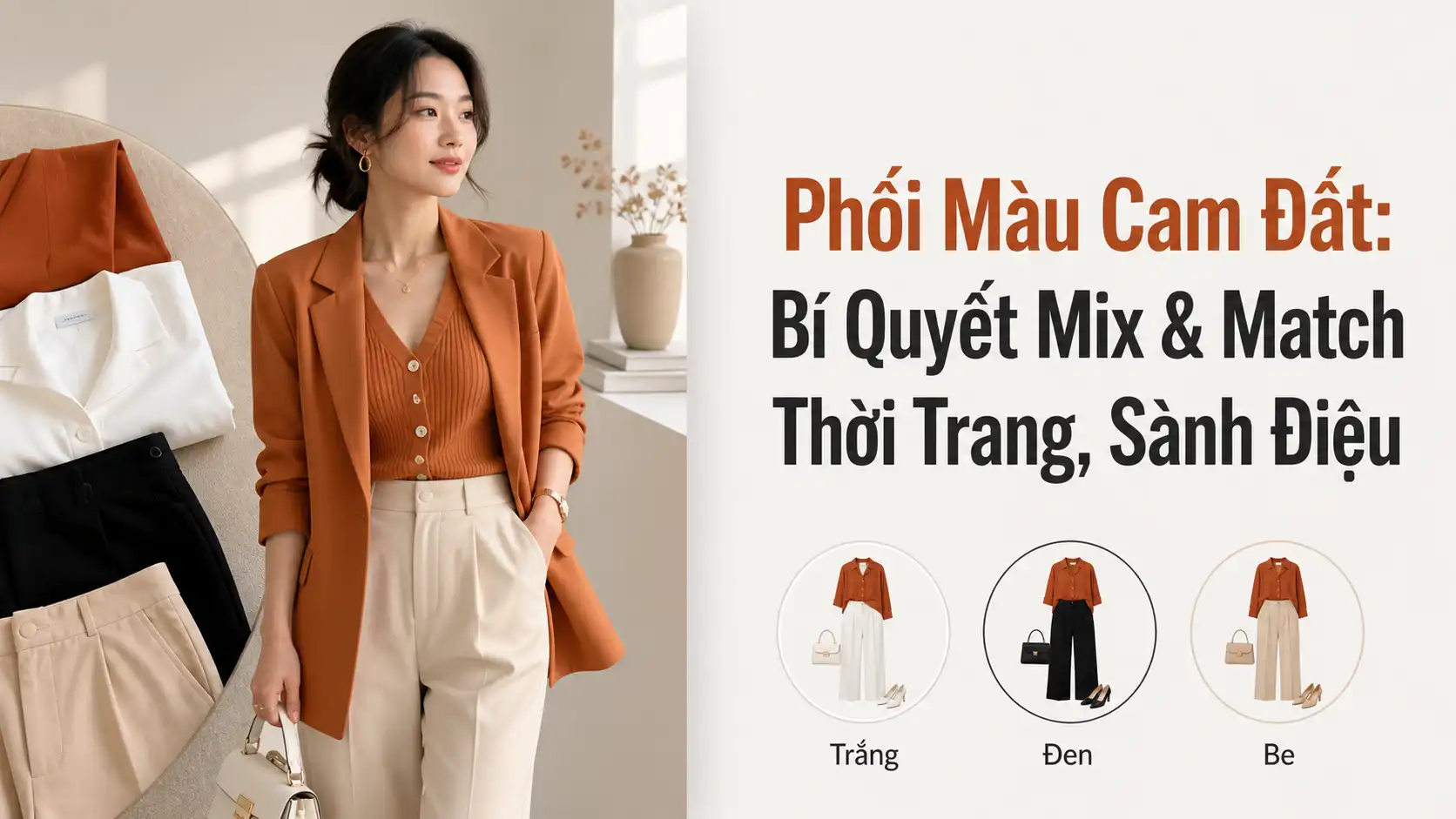 Phối Màu Cam Đất Sành Điệu: Bí Quyết Mix & Match Chuẩn