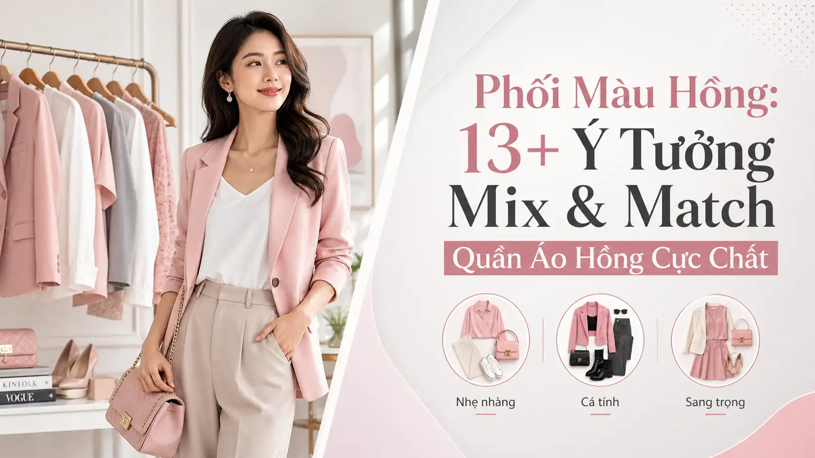 Phối Màu Hồng: 13+ Cách Mix & Match Quần Áo Cực Chất