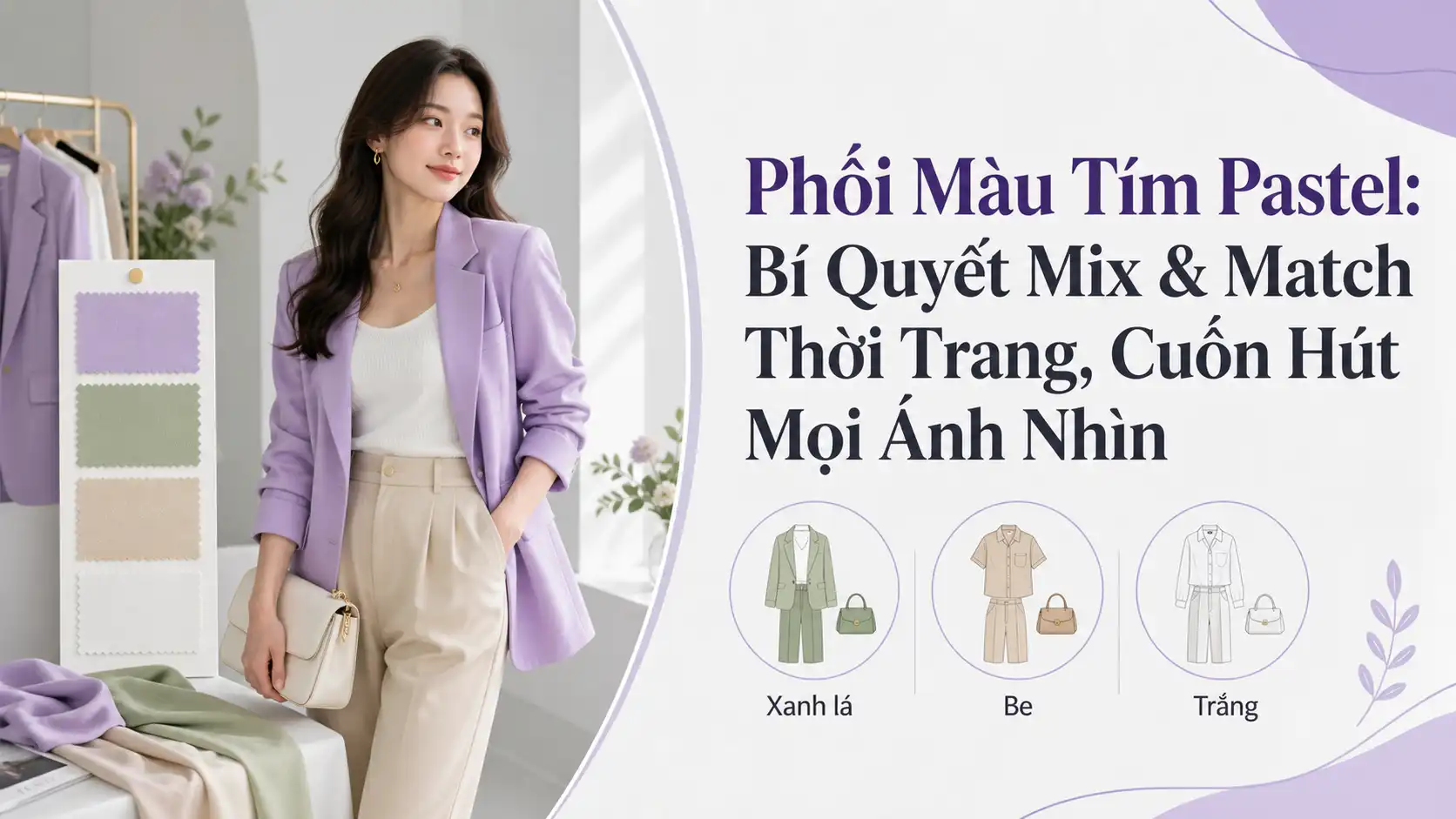 Phối Màu Tím Pastel Đẹp: Bí Quyết Mix & Match Thời Trang