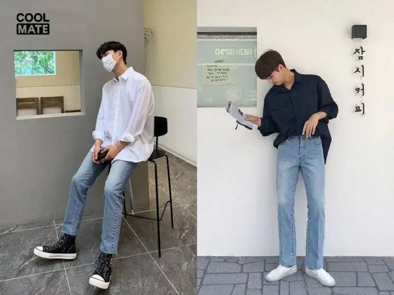 Phối quần jean áo sơ mi nam phong cách chuẩn fashionista Phối quần jean áo sơ mi nam phong cách chuẩn fashionista