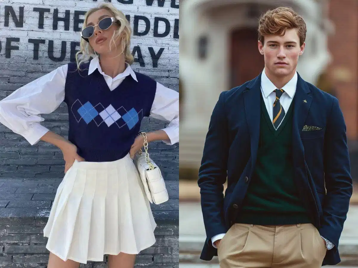 Phong cách Preppy học đường cổ điển cho các cặp đôi thanh lịch
