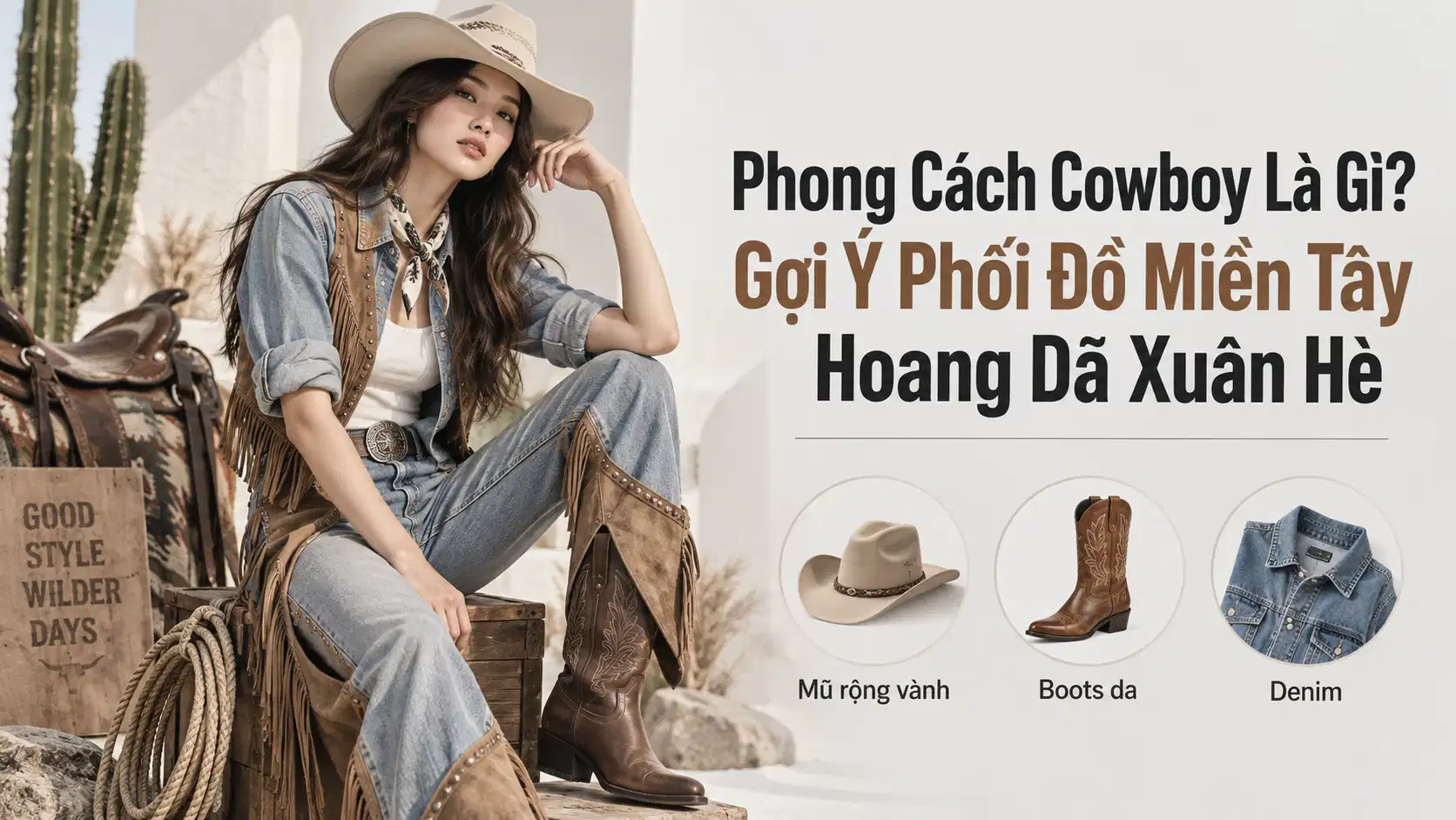 Phong Cách Cowboy Là Gì? Gợi Ý Phối Đồ Miền Tây Hoang Dã Xuân Hè